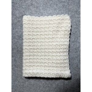 Handmade White Crochet‎ Preemie Blanket Soft & Cozy measures 19x25 Nursery Decor